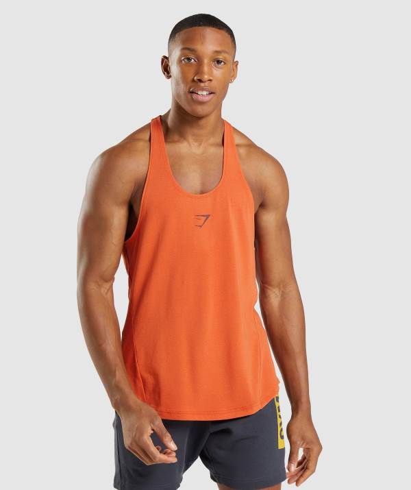 Panske Tielko Gymshark Bold Stringer Oranžové | ZR3845712